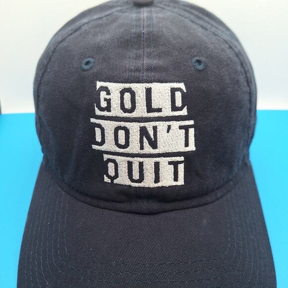 New Era Indiana Pacers “Gold Don’t Quit” Hat 9Forty Adjustable Dad Cap Navy - Picture 2 of 7